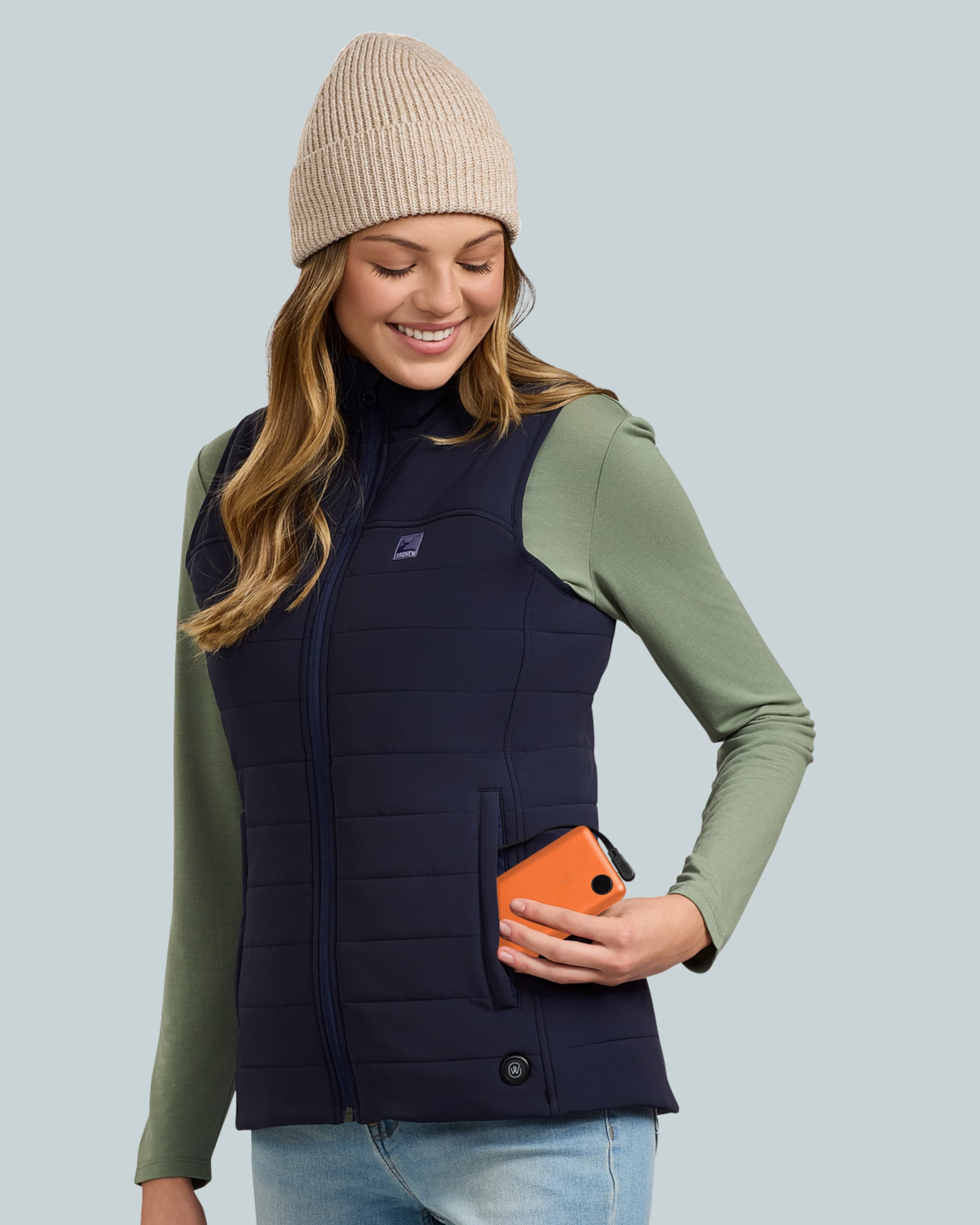 Sagney Heated Puffer Vest with ewool 20 for women